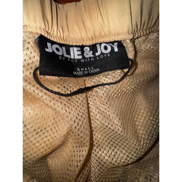 Jolie & Joy Small Beige Y2k Parachute Pants Athleisure Skater Casual Cropped - Picture 4 of 9